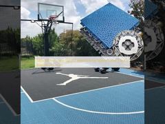 340x340mm rutschfeste PP-Verbund-Sportbodenfliese für Basketballplatz