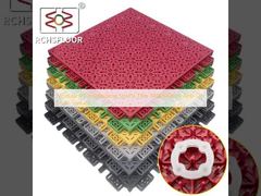 Modulare PP-ineinandergreifende Sportfliesen 340x340mm Anti-Rutsch Mehrfachoberfläche