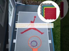 Ineinandergreifende Sportbodenfliesen 340x340mm Anti-Rutsch Polypropylen