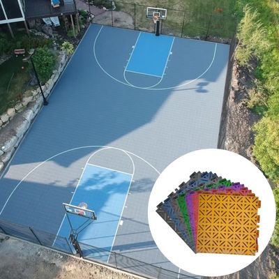 3x3 Basketballplatz Tennisplatz Fliesen Verriegelung Hinterhof Außenfliesenmatte