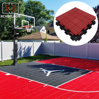 34*34cm PVC-Verriegelung Fußbodenfliesen Einfach zu installieren Outdoor Badminton Court Mat