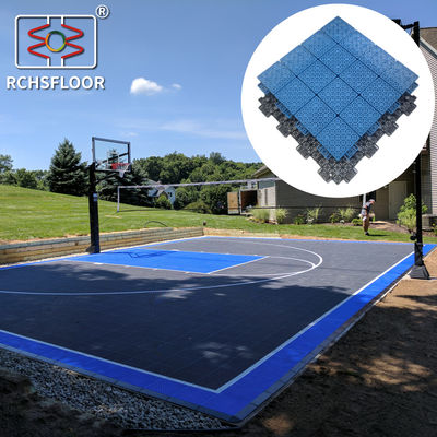 414 g/ Stück Modulare Sportfliesen PP Basketballplatz Kunststofffliesen
