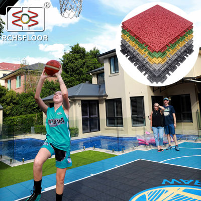 18 mm Polypropylen Modular Sportfliesen Badminton Pickleball Court Fliesen