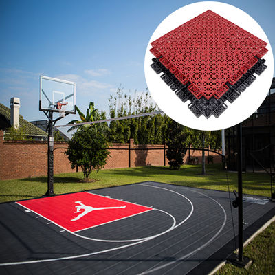Pvc-Sportflächenfliesen, die sich ineinander verschließen, Pp-Plastik-Flächen für Basketballplätze im Freien