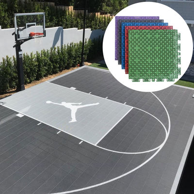 Verriegelung Pp Kunststoff Outdoor-Basketball Halbplatz Sport Fußbodenfliesen 3x3
