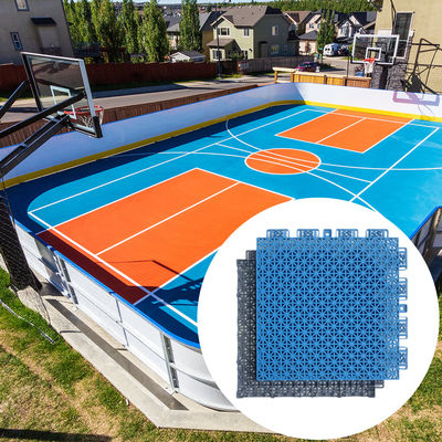 Innenraum-Pvc-Gymnastikstätten aus Kautschuk Sport-Bodenfliesen Matte für Basketballplatz im Freien