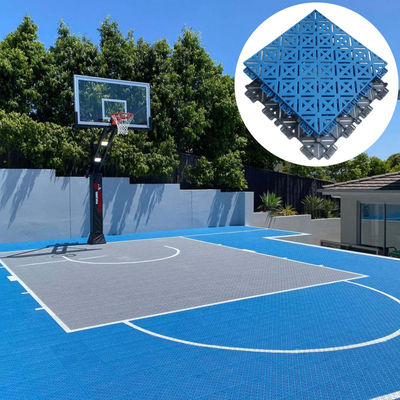 Outdoor Vinyl Gummi Pvc Pp Sport Pickleball Halbbasketballplatz Bodenfliesen Verriegelung