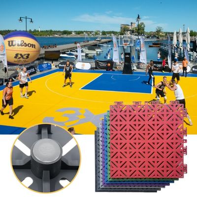RCHS installieren den Basketballplatz Boden Bauen Basketballplatz Modular Fliesen