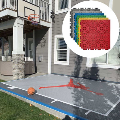 Outdoor-Verriegelung Pp Pvc Vinyl Sport Halbplatz Bodenfliesen Für Basketballplatz