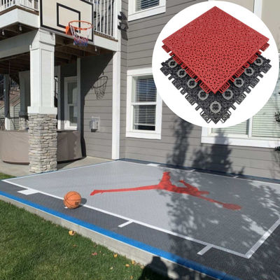 Mobile Diy Logo Verriegelung Sport Fußbodenmatte für Outdoor Basketball Pickleball Court