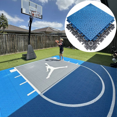 Modifizierte Pp elastische Outdoor-Sport Polypropylen verriegelte Basketballplatzfliesen Hinterhof Bodenfliesen