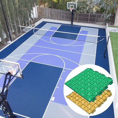 Umweltfreundlich UV-beständige PP-Sportfußbodenfliesen rutschfeste Einfache Installation